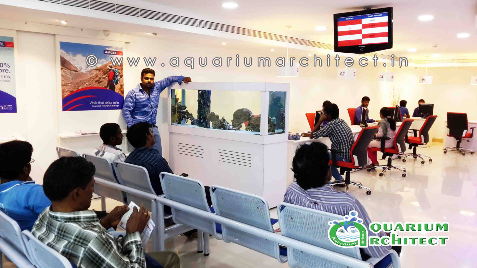 Marine Aquarium at Aircel Office by Aquarium Chennai| marine aquarium in chennai | Marine aquarium